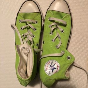 Lime green converse